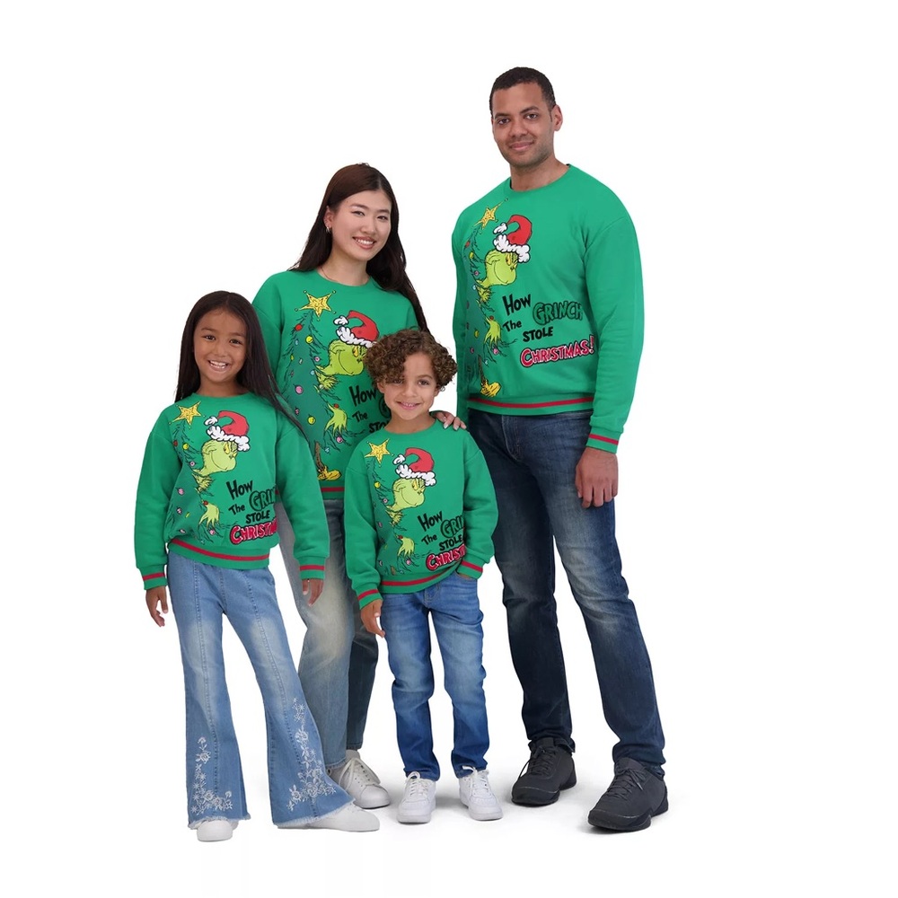 NWT Grinch Kids Holiday Themed Sweatshirt
